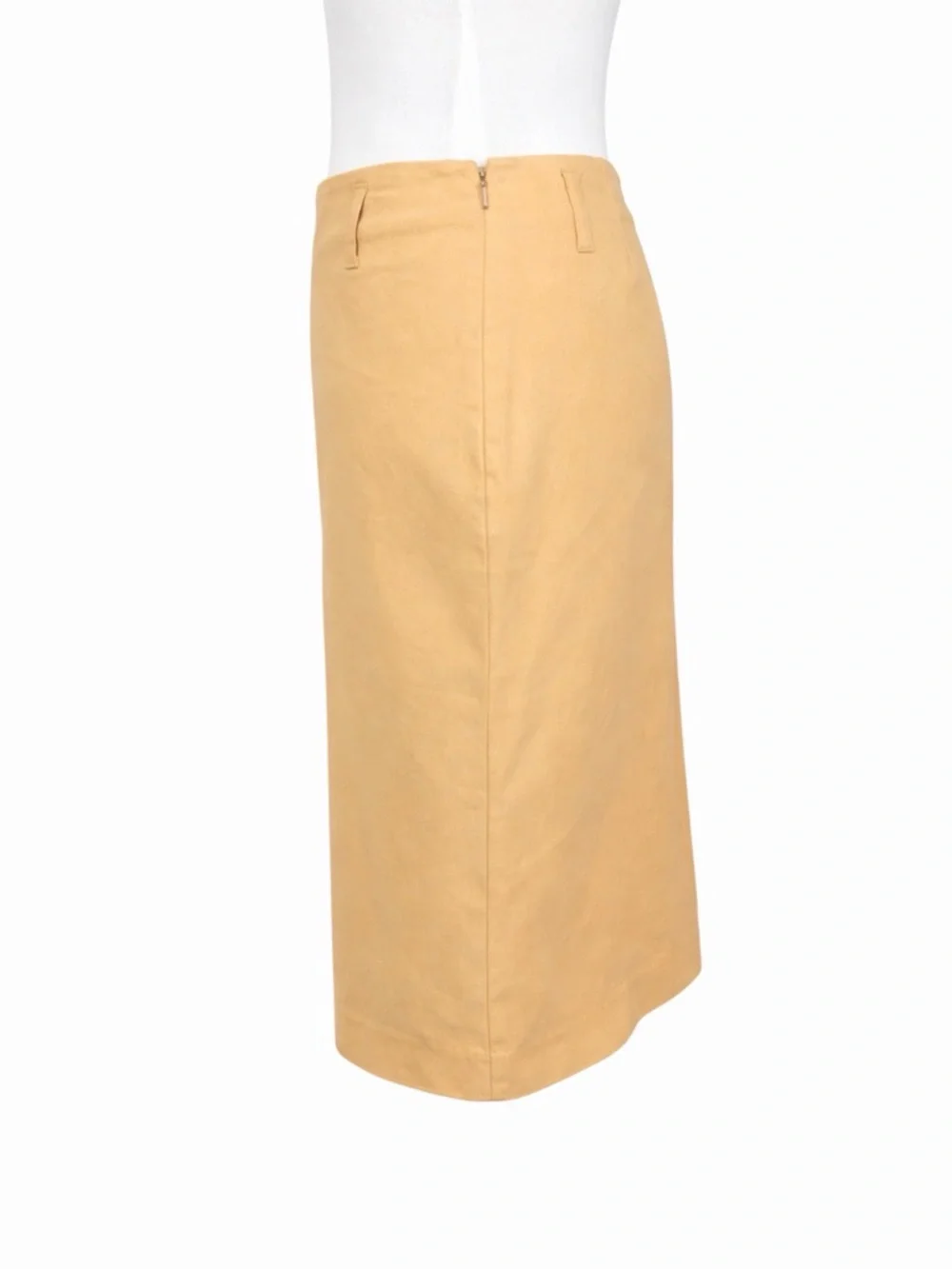 Brooks Brothers 346 Stretch Tan Khaki Cotton Pencil Skirt Size 4 - Picture 3 of 7